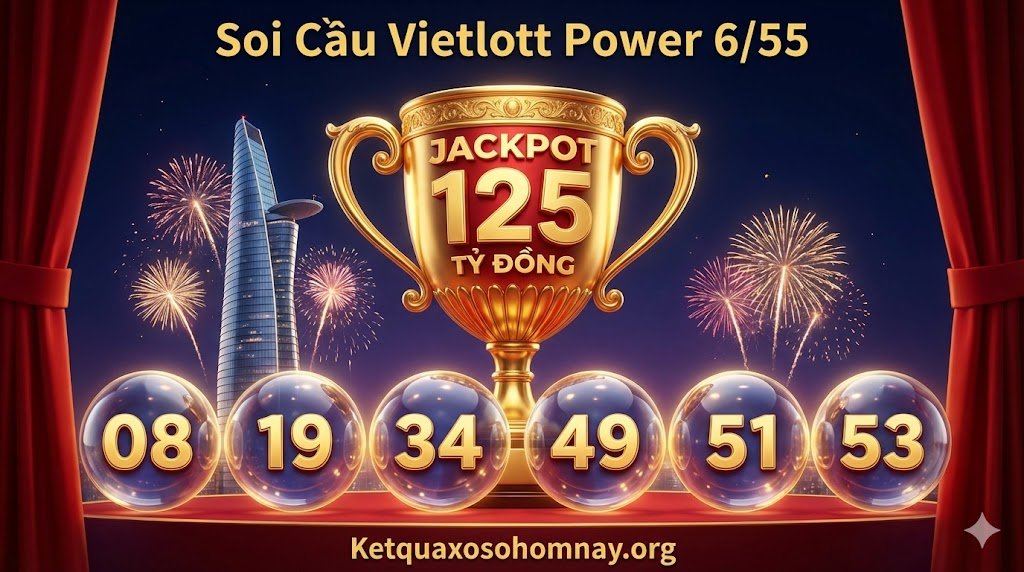 Soi Cầu Vietlott Power 6/55 hôm nay 08/02/2026